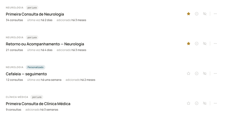 A central de modelos da Lura, com os modelos do médico e os da Lura